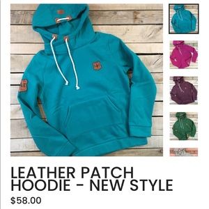 Alaska Chicks Leather Patch Hoodie